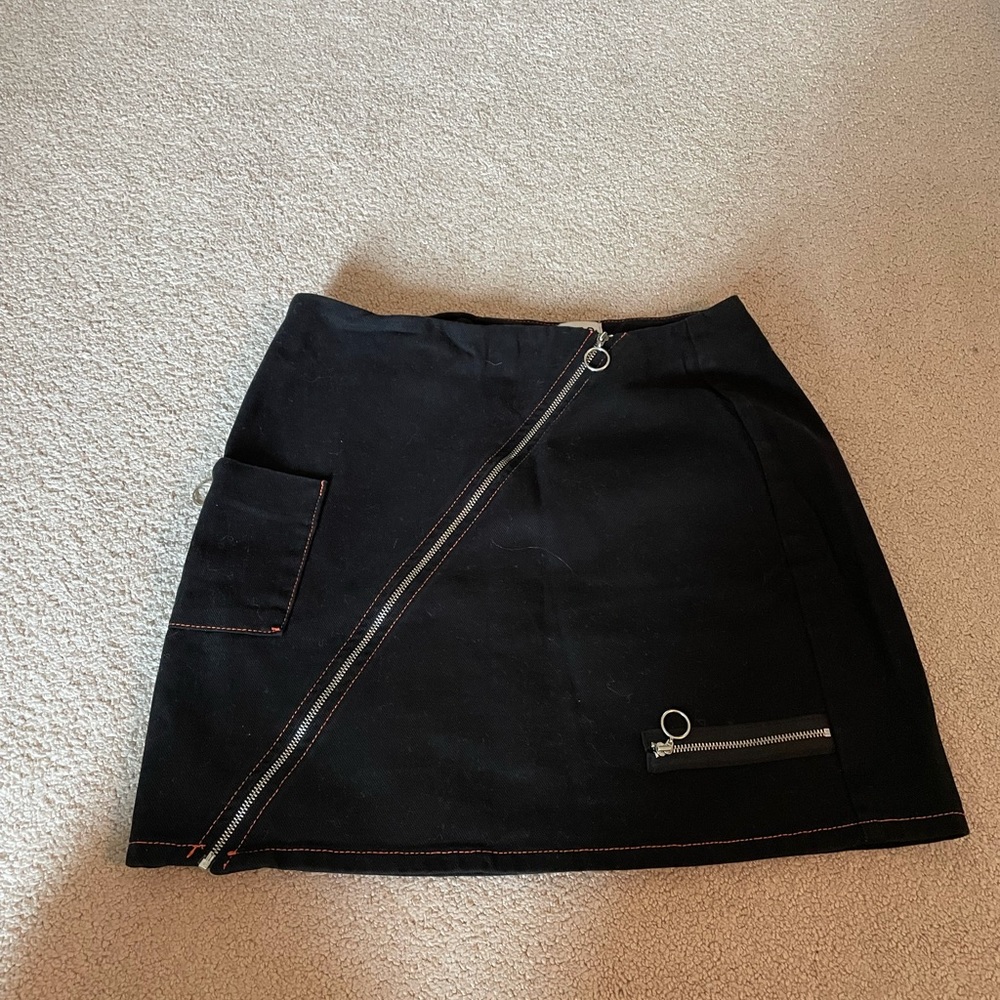 Urban outfitters black zipper skirt